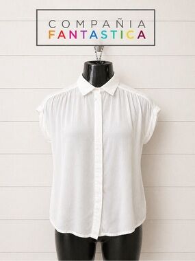 COMPAÑIA FANTASTICA white  blouse size S